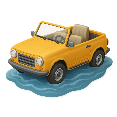 Poor visibility road wet