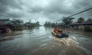Flood Situation in Southern Thailand's Songkhla Province
